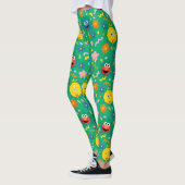 Sesamstraat groen bloemenpatroon leggings (Links)