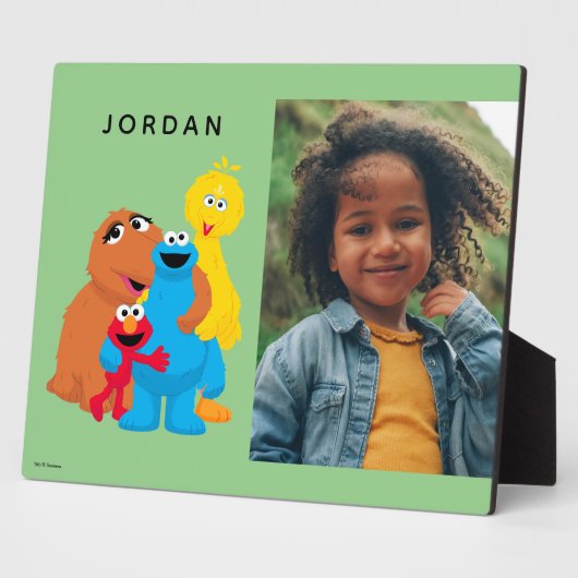 Sesamstraat | Groepsknuffel | Jouw namen toevoegen Fotoplaat (Zijkant)
