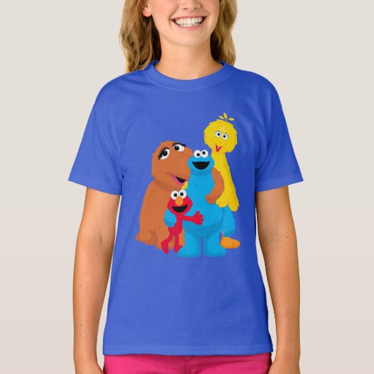 Sesamstraat | Groepsknuffel T-shirt (Voorkant)