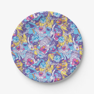 Sesamstraat Groovy Dance-patroon Papieren Bordje