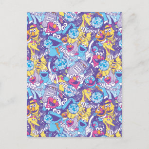 Sesamstraat Groovy Dance Pattern Briefkaart