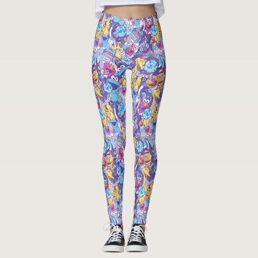 Sesamstraat | Groovy Dance Pattern Leggings (Voorkant)