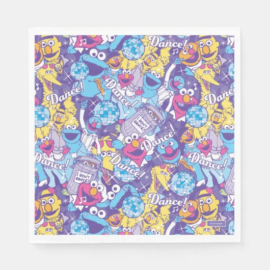 Sesamstraat | Groovy Dance Pattern Servet (Voorkant)