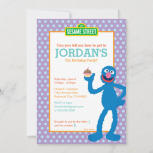 Sesamstraat Grover Polka Dot Verjaardag Kaart