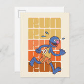 Sesamstraat | Grover Runs Briefkaart (Voorkant / Achterkant)