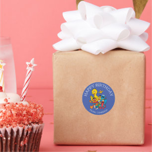 Sesamstraat Happy Birthday Gift Label