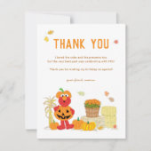 Sesamstraat | Herfst Elmo Pumpkin Verjaardag Bedankkaart (Voorkant)