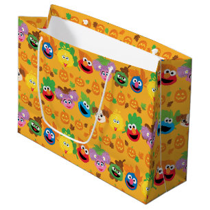 Sesamstraat herfstbladeren patroon groot cadeauzakje