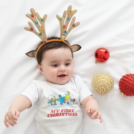 Sesamstraat | IJsschaatsen, eerste Kerstmis Romper