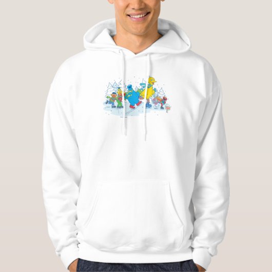 Sesamstraat | IJsschaatsen Hoodie (Voorkant)
