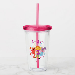 Sesamstraat   Julia, Elmo en Abby Dancing Acryl Drinkbeker