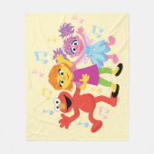 Sesamstraat | Julia, Elmo en Abby Dancing Fleece Deken (Voorkant)