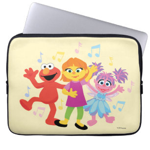 Sesamstraat Julia, Elmo en Abby Dancing Laptop Sleeve