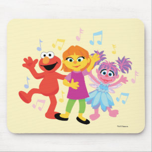 Sesamstraat Julia, Elmo en Abby Dancing Muismat