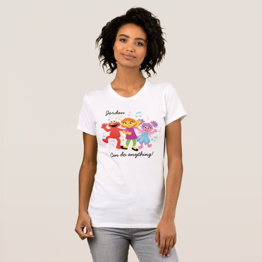Sesamstraat | Julia, Elmo en Abby Dancing T-shirt (Voorkant volledig)