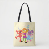 Sesamstraat | Julia, Elmo en Abby Dancing Tote Bag (Voorkant)