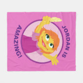 Sesamstraat | Julia Holding Feather Fleece Deken (Voorkant (Horizontaal))