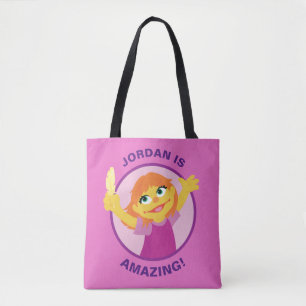 Sesamstraat Julia Holding Feather Tote Bag
