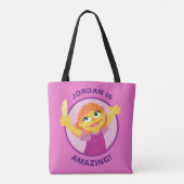 Sesamstraat | Julia Holding Feather Tote Bag (Achterkant)
