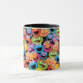 Sesamstraat karakter gezichten monogram mok (Midden)