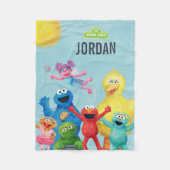 Sesamstraat karakter illustratie fleece deken (Voorkant)