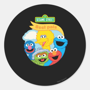 Sesamstraat Karakter Kunst Ronde Sticker