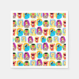 Sesamstraat Karakter Leuk & Kleurrijk Patroon Servet