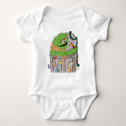 Sesamstraat | Kerst Oscar de Grouch Romper (Voorkant)