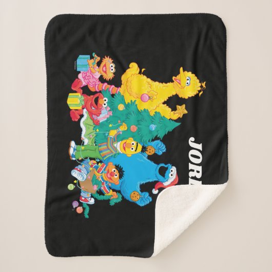 Sesamstraat | kerstcadeaus sherpa deken (Voorkant)