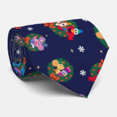 Sesamstraat Kerstmis - Grote Patroon Stropdas (Opgerold)