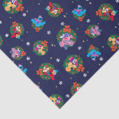 Sesamstraat Kerstmis - Grote Patroon Tissuepapier (Detail)