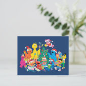 Sesamstraat | Kerstmis met de Hele Gang Briefkaart (Staand voorkant)