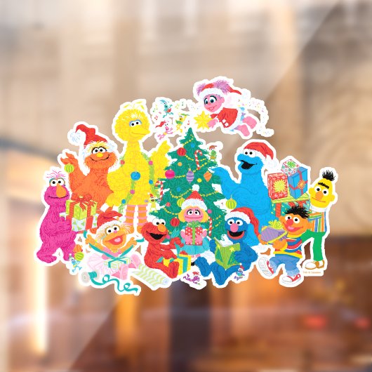Sesamstraat | Kerstmis met de Hele Gang Raamsticker (Vel 2)