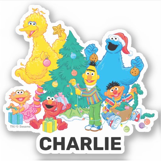 Sesamstraat | Kerstmis Sticker (Voorkant)