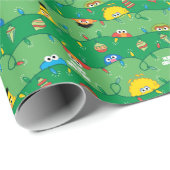 Sesamstraat kerstverlichting patroon cadeaupapier (Rol Hoek)
