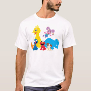 Sesamstraat Kleurrijke Sesamstraat Vrienden T-shirt