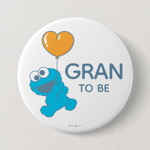 Sesamstraat   Koekjesmonster Baby shower oma Ronde Button 7,6 Cm