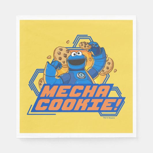 Sesamstraat | Koekjesmonster Mecha Cookie. Servet (Voorkant)