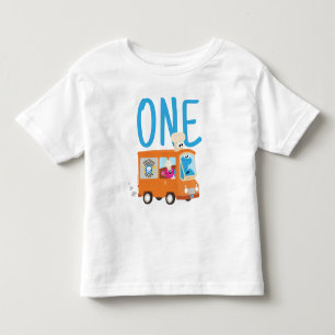 Sesamstraat   Kookie Monster Food Truck Birthday Kinder Shirts