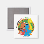 Sesamstraat | Lachen, liefde en eenheid Magneet (Voorkant / Achterkant)