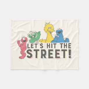 Sesamstraat Laten we de straat ophangen! Fleece Deken