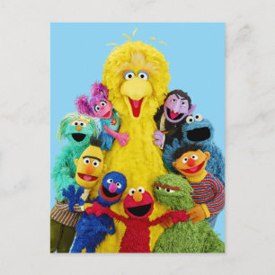 Sesamstraat Leuk Kleurrijk Pals Portret Briefkaart
