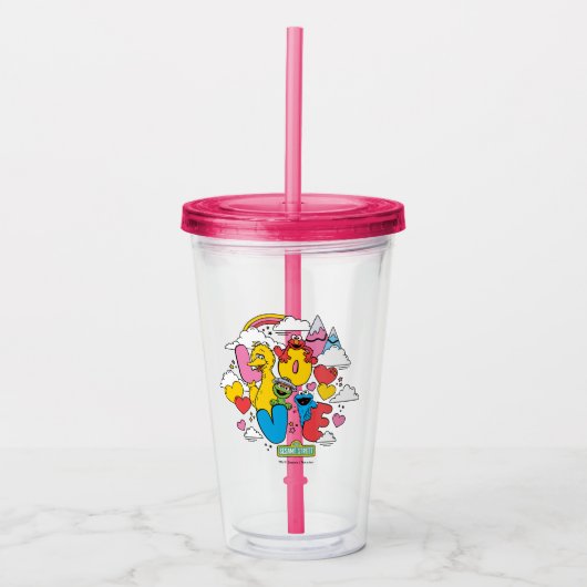Sesamstraat | Liefde Acryl Drinkbeker (Voorkant)