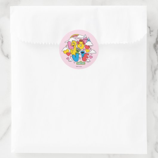 Sesamstraat | Liefde Ronde Sticker (Tas)