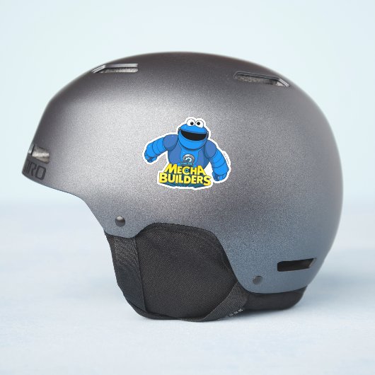 Sesamstraat | Mecha Builders Cookie in Action Sticker (Helm Zijkant)