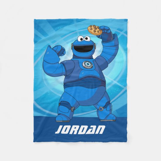 Sesamstraat | Mecha Builders Cookie Monster Fleece Deken (Voorkant)