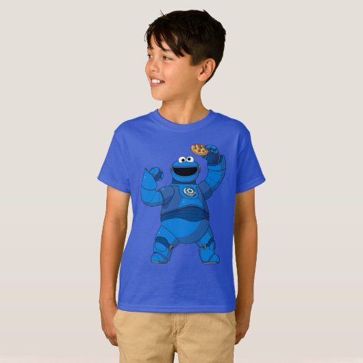 Sesamstraat | Mecha Builders Cookie Monster T-shirt (Voorkant volledig)