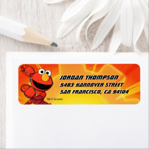 Sesamstraat   Mecha Builders Elmo Etiket