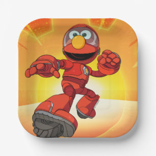 Sesamstraat   Mecha Builders Elmo in Action Papieren Bordje