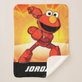 Sesamstraat | Mecha Builders Elmo | Naam toevoegen Sherpa Deken (Voorkant)